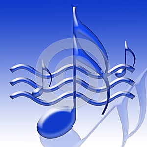 Blue musical notes