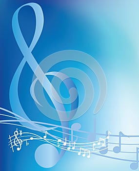 Blue musical notes