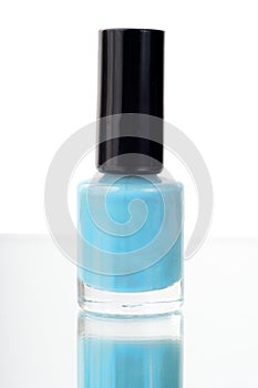 Blue nail polish