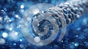 blue nanostructure abstract design