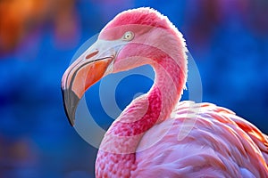 Blue nature close up flamingo animal long feathers birds pink wild beak zoo wildlife