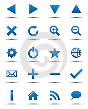 Blue Navigation Web Icons