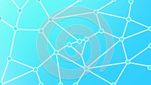 Blue Network / Blockchain Background Concept