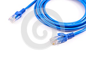 Blue network cable