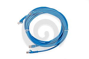 Blue Network Cable with molded RJ45 plug