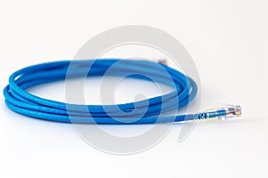 Blue network Internet cable with shadow