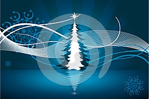 Blue nice Christmas vector background