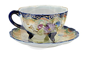 Blue Nippon Hand Painted Teacup