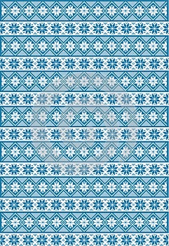 Blue Nordic Pattern photo