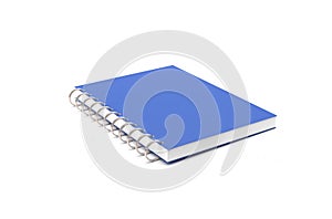Blue Notebook 3d Rendering On White With Clipping Path