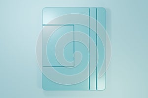 Blue Notebook icon isolated on blue background. Spiral notepad icon. School notebook. Writing pad. Diary for school