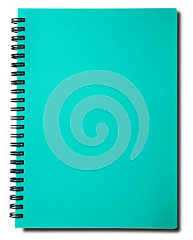 Blue notebook isolated
