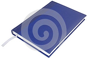 blue notebook isolated on white