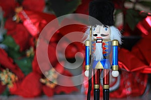 Blue nutcracker soldier toy