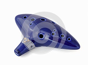 Blue Ocarina isolated