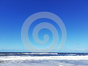 Blue ocean infinite sky