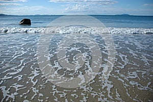 Blue ocean in jurere internacional in florianopolis santa catarina beach photo