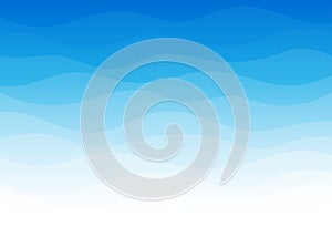 Blue ocean sea wave abstract lines vector background