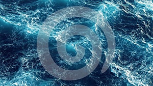 blue ocean sea waves water background, splash, foam