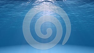 Blue ocean surface seen from underwater (4k video)