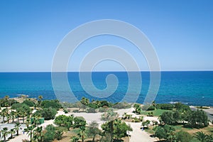 Blue Ocean View with its Horizon in Torrevieja Spain