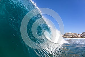 Blue Ocean Wave Swimming Encounter