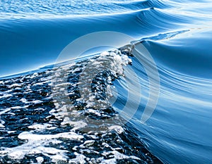 Blue Ocean Wave Texture with White Foam