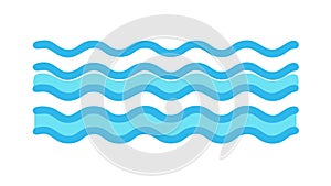Blue Ocean Waves Abstract Pattern Vector Illustration, vector design Generative AI