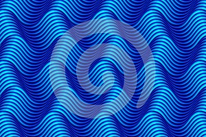 Blue ocean waves, abstract striped background