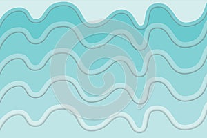 Blue ocean waves artistic vector representation