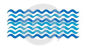 Blue Ocean Waves Seamless Pattern Texture, vector design Generative AI