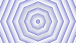 Blue octagon star simple flat geometric on white background loop. Starry octagonal radio waves endless creative animation. Stars