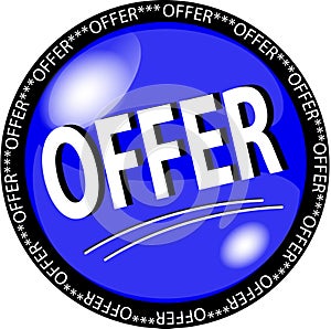 Blue offer button