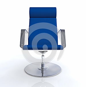 Blue office swivel chair photo