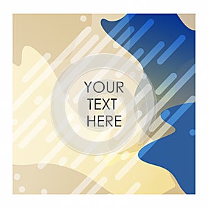 Blue and Offwhite colour background with typography vector