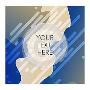 Blue and Offwhite colour background with typography vector photo