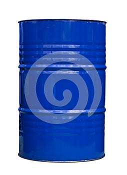 Blue oil barrel
