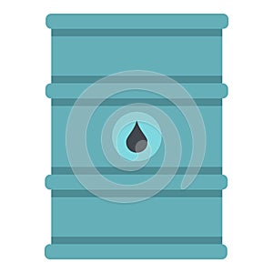 Blue oil barrel icon isolated
