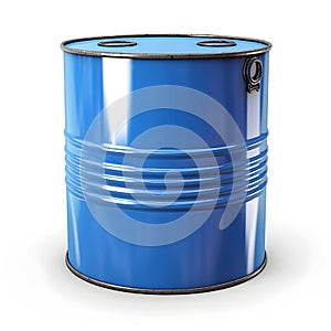 Blue oil barrel, steel can