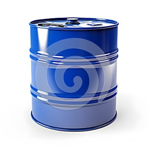 Blue oil barrel, steel can