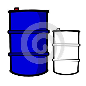 Blue Oil Barrel