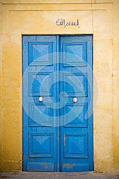 Blue old door