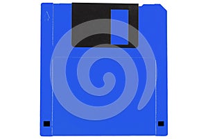 Blue old retro floppy diskette