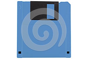 Blue old retro floppy diskette
