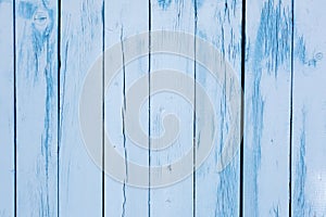 Blue old rough wooden textured background. Rustic wood painted wall