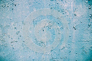 Blue old shabby wall background