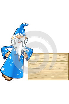 Blue Old Wizard Character