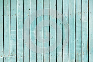 Blue old wooden fence. wood palisade texture. planks background