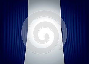 Blue open horizontal