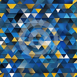 blue orange black background with abstract triangle pattern